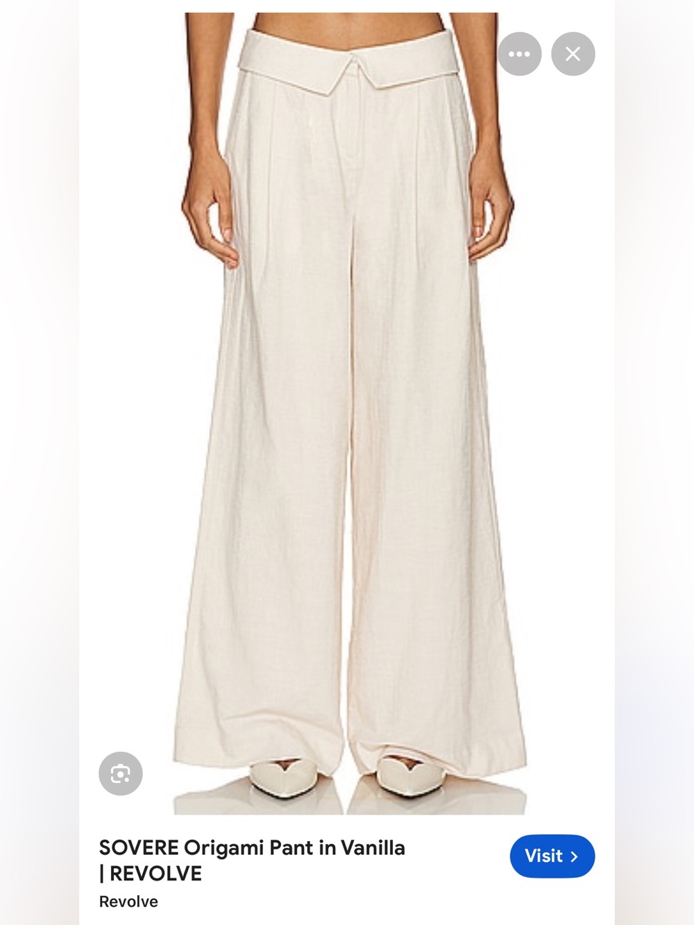 Sovere Origami Wide-Leg Pant — Vanilla